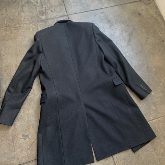 Hedi Slimane × Saint Laurent Paris $4,500 Heavy Lurex Wool and Silk Long Coat Br - Picture 2 of 14